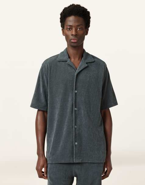 AllSaints - Felix - Chemise à manches courtes - Bleu sombre - view 1