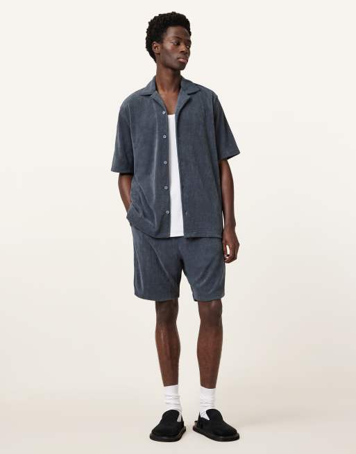 AllSaints - Felix - Sweatshort in donkerblauw