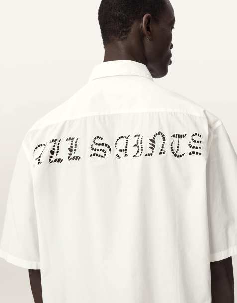 AllSaints - Field - Camisa blanca de manga corta - view 1