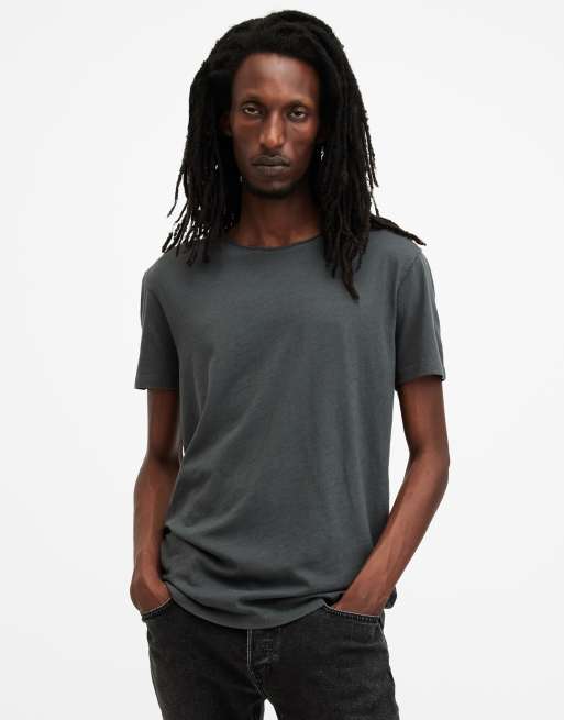 AllSaints - Figure - T-shirt met ronde hals en korte mouwen in carter grijs