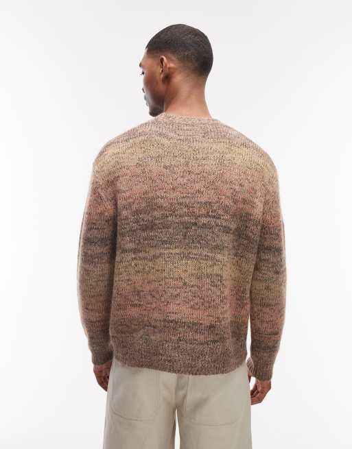 AllSaints – Finch – Brunrandig, stickad tröja med rund halsringning, 2 av 5