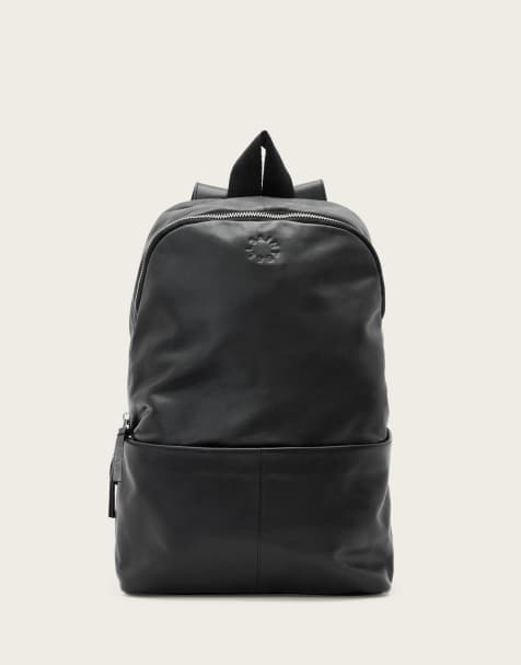 AllSaints Finn leather backpack in black - view 1