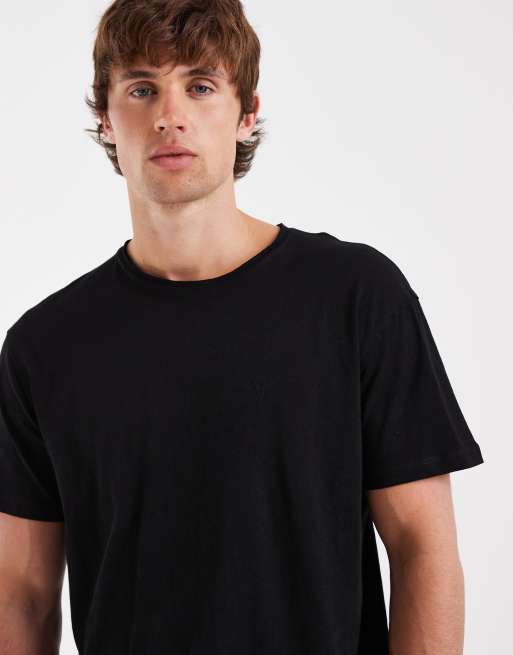 AllSaints – Flax – Svart t-shirt med korta ärmar och logga, 4 av 5