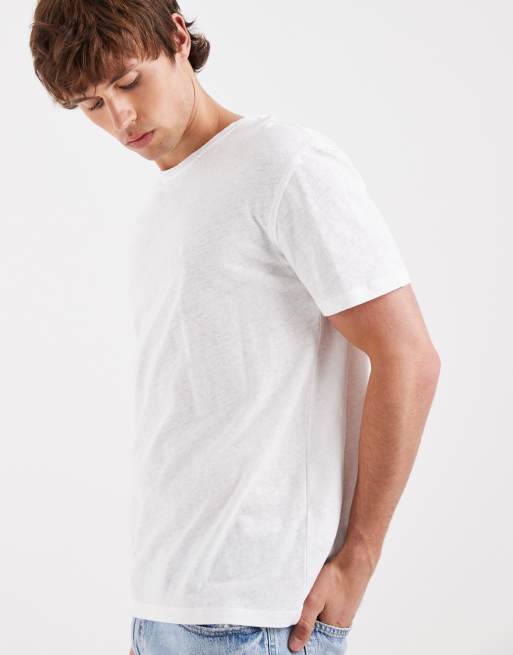 AllSaints - Flax - T-shirt bianca a maniche corte con logo, 4 di 5