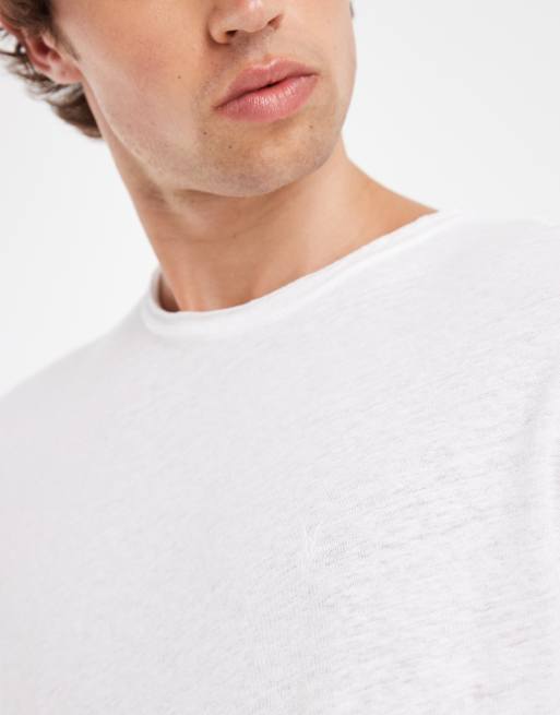 AllSaints - Flax - T-shirt met korte mouwen en logo in wit, 3 van 5