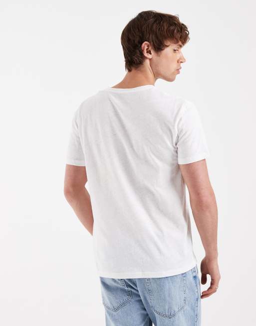 AllSaints - Flax - T-shirt met korte mouwen en logo in wit, 5 van 5