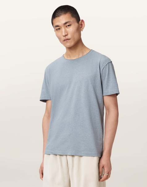 AllSaints - Flax - T-shirt met ronde hals en korte mouwen in blauw - view 1