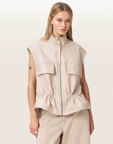 AllSaints - Flor - Veste sans manches - Blanc antique - view 1