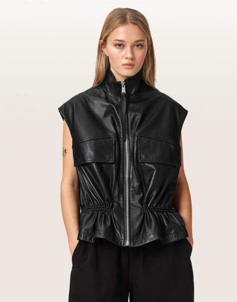 AllSaints – Flor – Weste in Schwarz - view 1