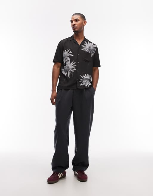 AllSaints - Floraze - Chemise à manches courtes et imprimé marguerites - Noir, 2 de 5