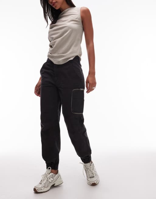 AllSaints florence cuffed sweatpants pants in black