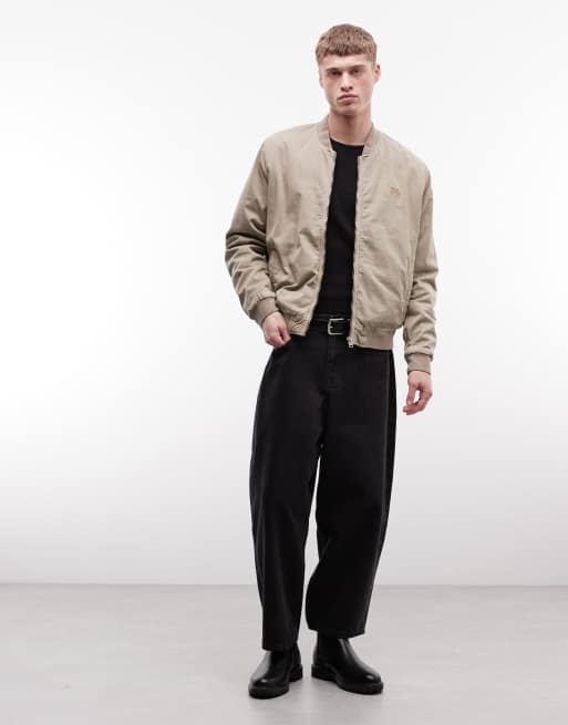 AllSaints - Forres - Bomberjack met rits en logo in beige, 2 van 5