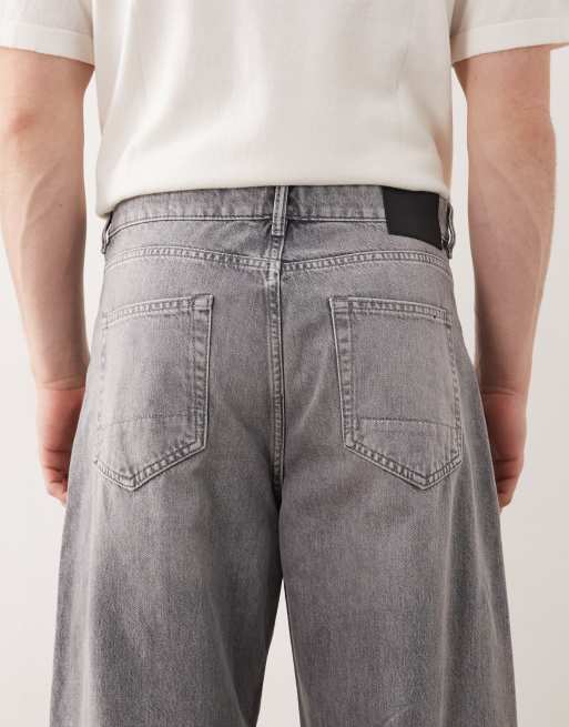AllSaints - Forvaskede grå jeans med barrel-ben og slidt finish, 5 af 5