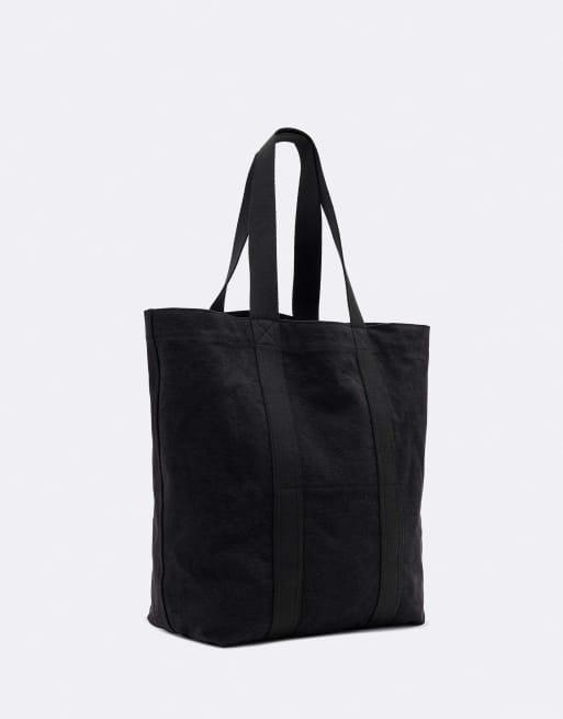 AllSaints fourre-tout vertical en toile noir, 4 de 4