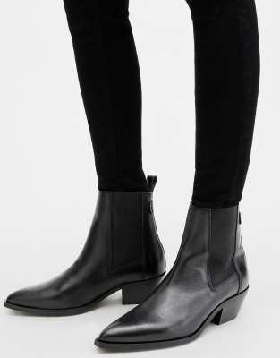 AllSaints - Fox - Schwarze Stiefel