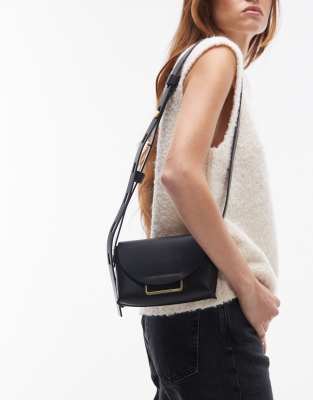 Francine leather crossbody bag in black