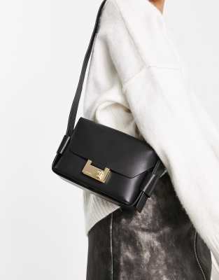 Ellende Voetganger Wissen AllSaints - Frankie - Leren 3-in-1 crossbody tas in zwart | ASOS