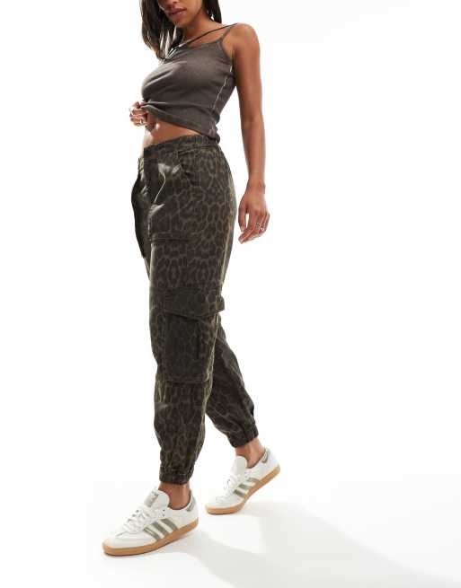 AllSaints Freda cargo pants in leopard print ASOS