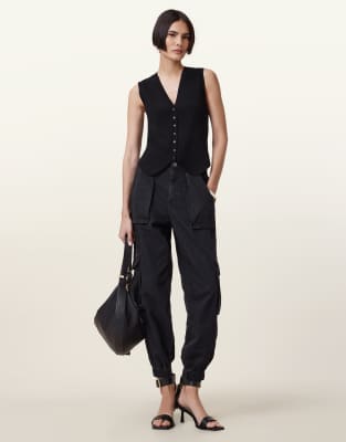 AllSaints - Freda - Jeans in Schwarz