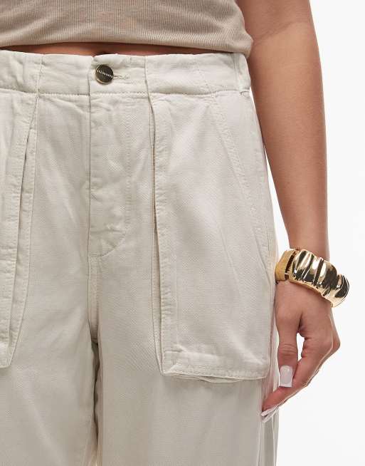 Allsaints freda pants in ecru white