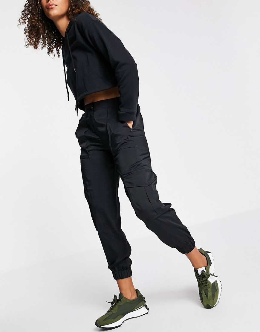 AllSaints Freida utility sweatpants in black