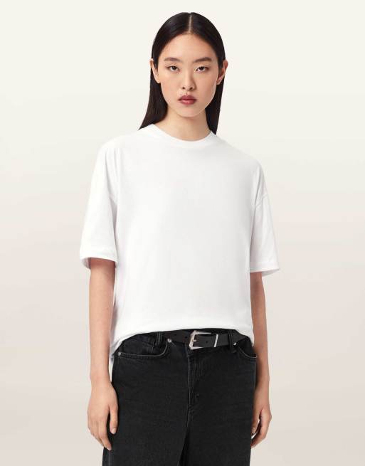 AllSaints - Fuse Etta - T-shirt a maniche corte bianco ottico, 2 di 4