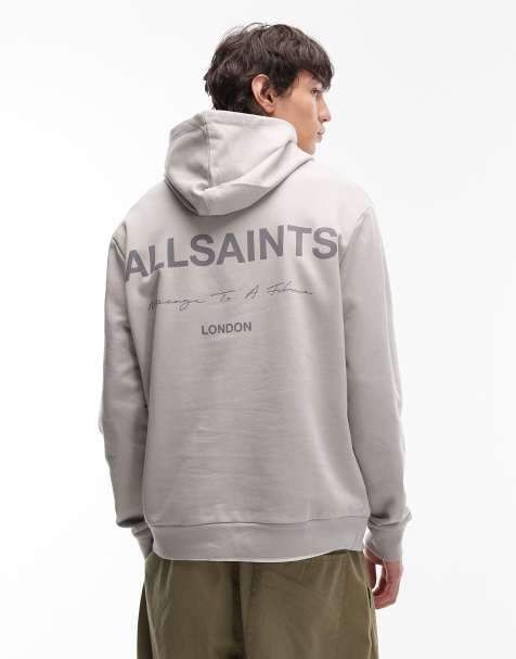 AllSaints - Future - Felpa con cappuccio grigia - view 1