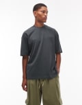 [AllSaints] AllSaints Future logo t-shirt in washed black-Grey M SUNIL BLUE
