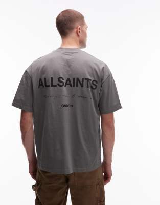 AllSaints Allsaints future logo t-shirt in washed green