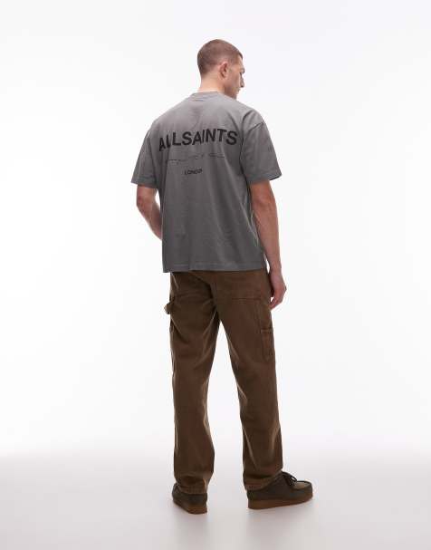 Allsaints future logo t-shirt in washed green - view 1