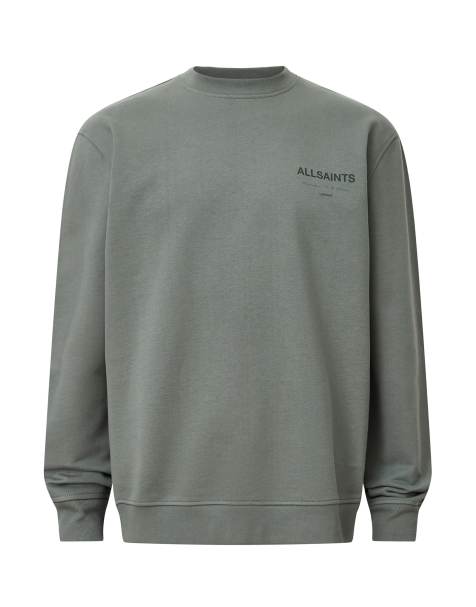 AllSaints – Future – Rundhals-Sweatshirt in Gastor-Grün - view 1