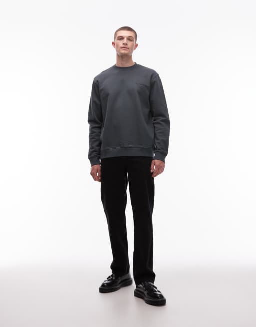 AllSaints - Future - Sweatshirt met ronde hals in blauw, 2 van 5