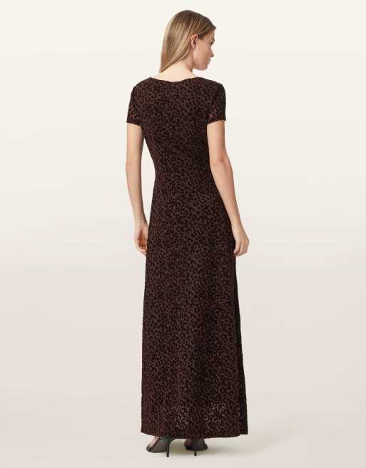 AllSaints - Gabby - Robe en tulle floqué - Marron, 5 de 6