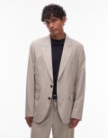 [AllSaints] AllSaints Gallow tailored blazer in taupe-Neutral Chest 42 hammock taupe