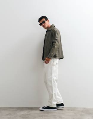 Allsaints Garrison Zip Up Leather Jacket In Brown