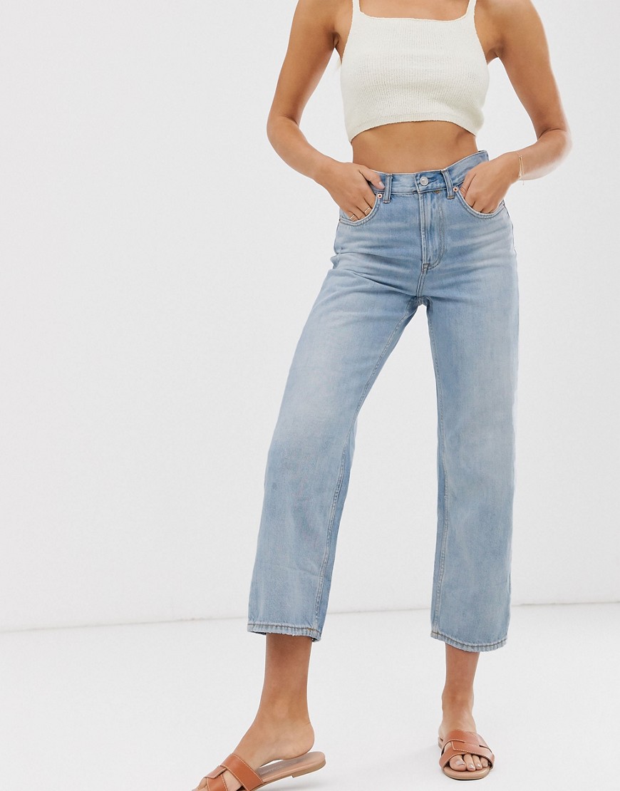 AllSaints - gem - Boyfriend jeans met rechte pijpen en hoge taille-Blauw