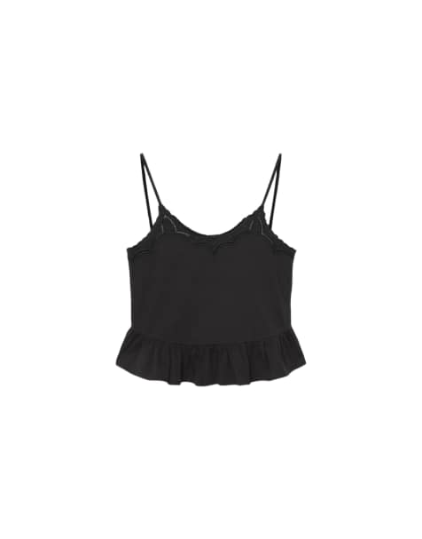 AllSaints – Georgia – Camisole in Schwarz - view 1
