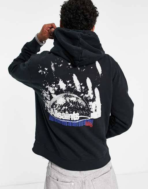 AllSaints - Underground Oth - Sweat à capuche - Bleu marine