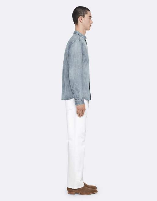 AllSaints Gleason Denim-Hemd in hellem Indigo, 6 von 6
