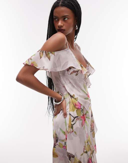 Allsaints Grace dress in adena soft pink - PINK | ASOS