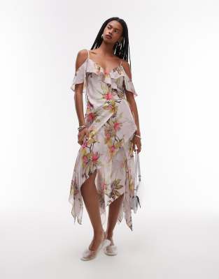AllSaints - Grace - Kleid in weichem Adena-Rosa