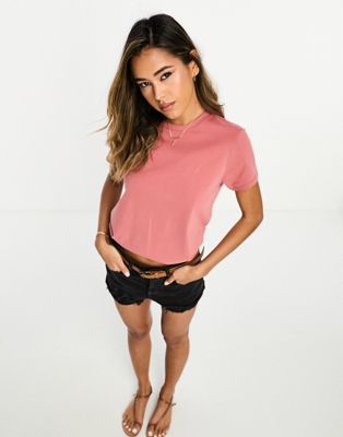 AllSaints Grace tee in pink - ASOS Price Checker