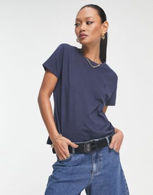 AllSaints Grace relaxed t-shirt in washed blue