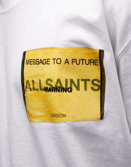 Allsaints Graphic t-shirt in white - WHITE, 5 of 5