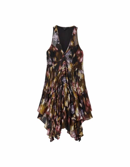 AllSaints - Gretel - Robe - Noir à fleurs sauvages, 2 de 6