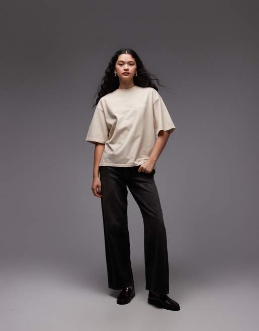 AllSaints - Guardian Amelie - T-shirt avec logo imprimé au dos - Beige, 2 de 4