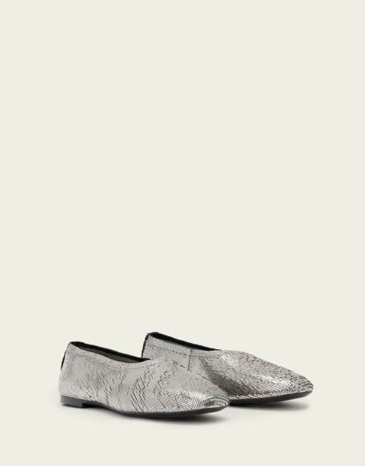 AllSaints - Hailee - Chaussures plates - Gris acier, 2 de 5