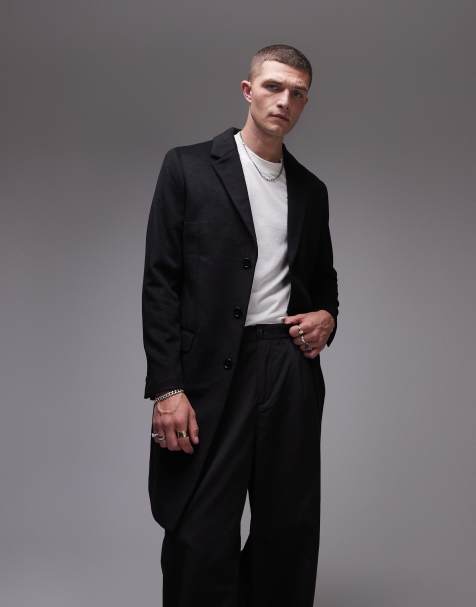 AllSaints Hal smart coat in black - view 1