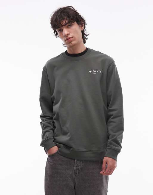 AllSaints – Halcyon – Bluza z okrągłym dekoltem w kolorze khaki, 3 z 5
