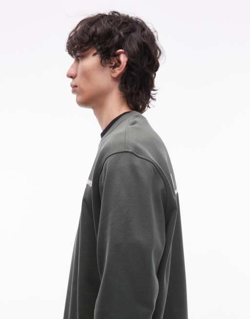 AllSaints - Halcyon - Sweatshirt met ronde hals in kaki, 4 van 5